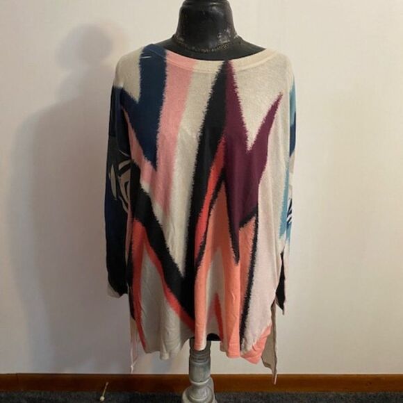 Enti Clothing asymmetrical mufti-color light weight sweater M - Picture 1 of 3